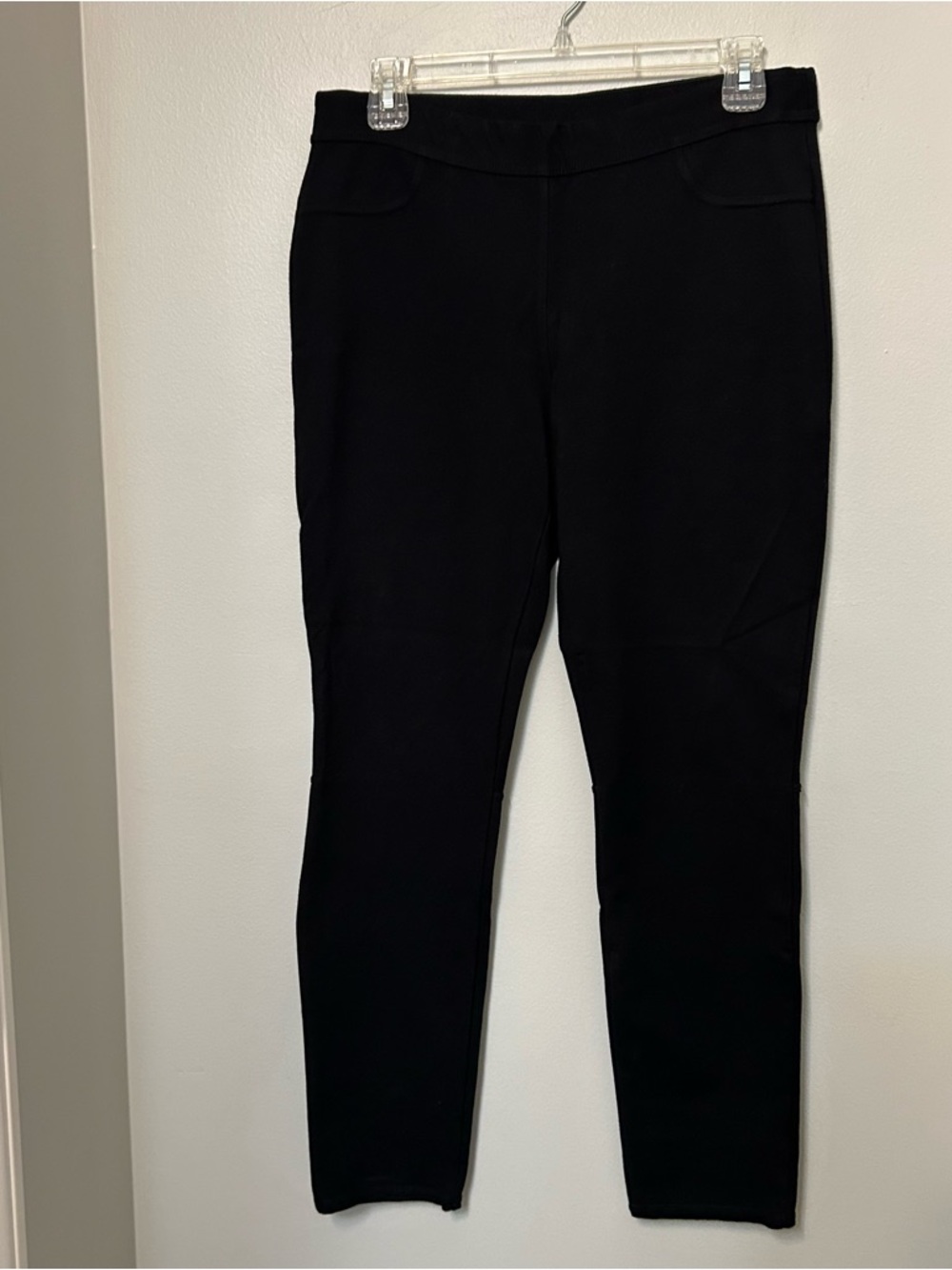 Max Studio Pull On Pants Women’s Large Legging Black Stretch Casual Minimalist